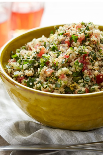 Recette Taboulé frais de quinoa blanc à la menthe et citron
